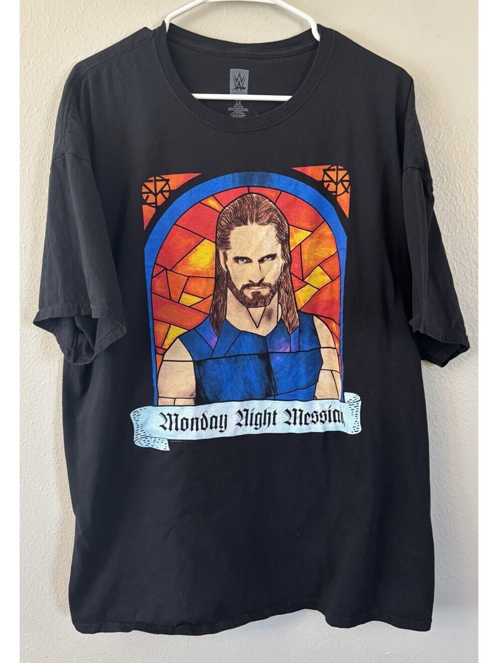 WWE Authentic Seth Rollins Shirt | Size 2XL | Monday Night Messiah Stained-Glass